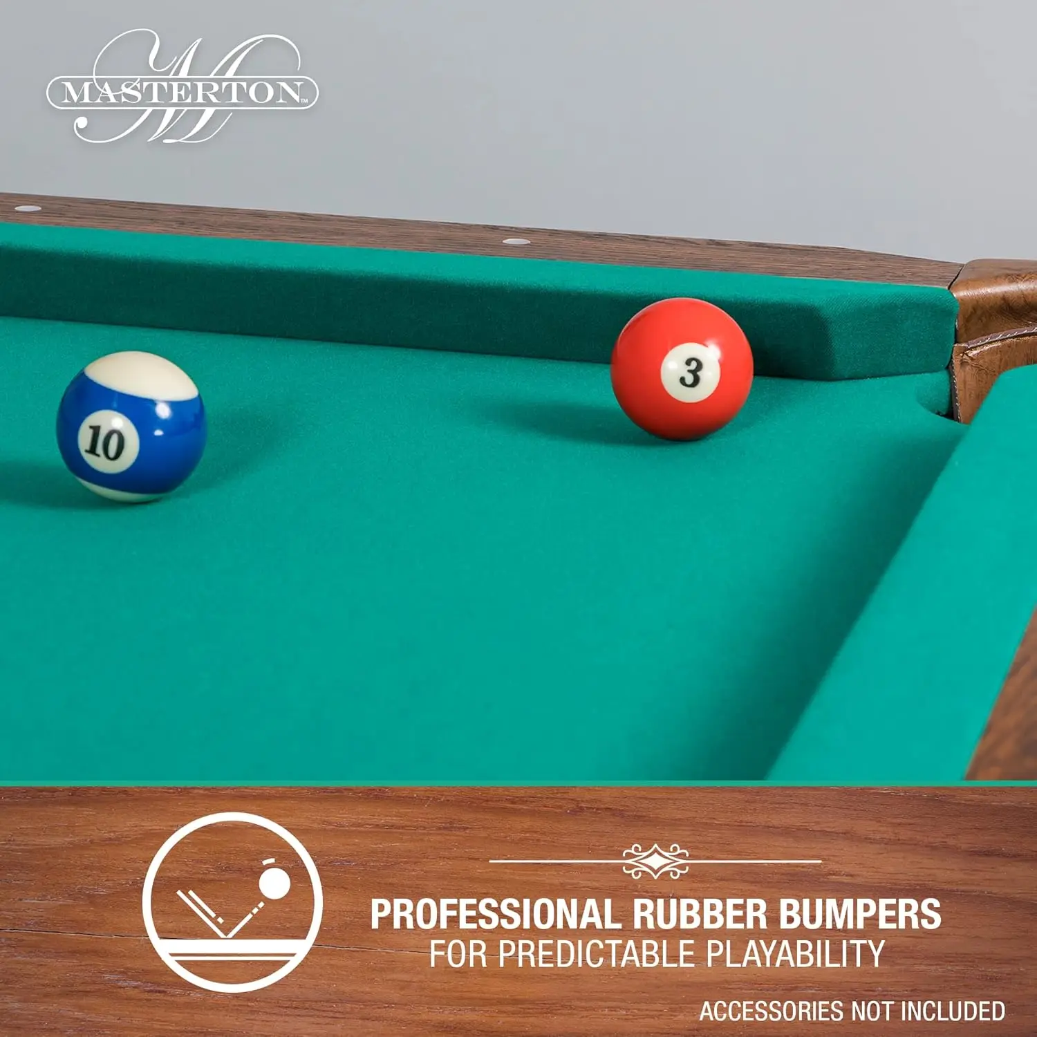 Sports Masterton Billiard Bar-Size Pool Table 87 Inch or Cover Perfect for Family Game Room 87"L X 50"W X 31"H