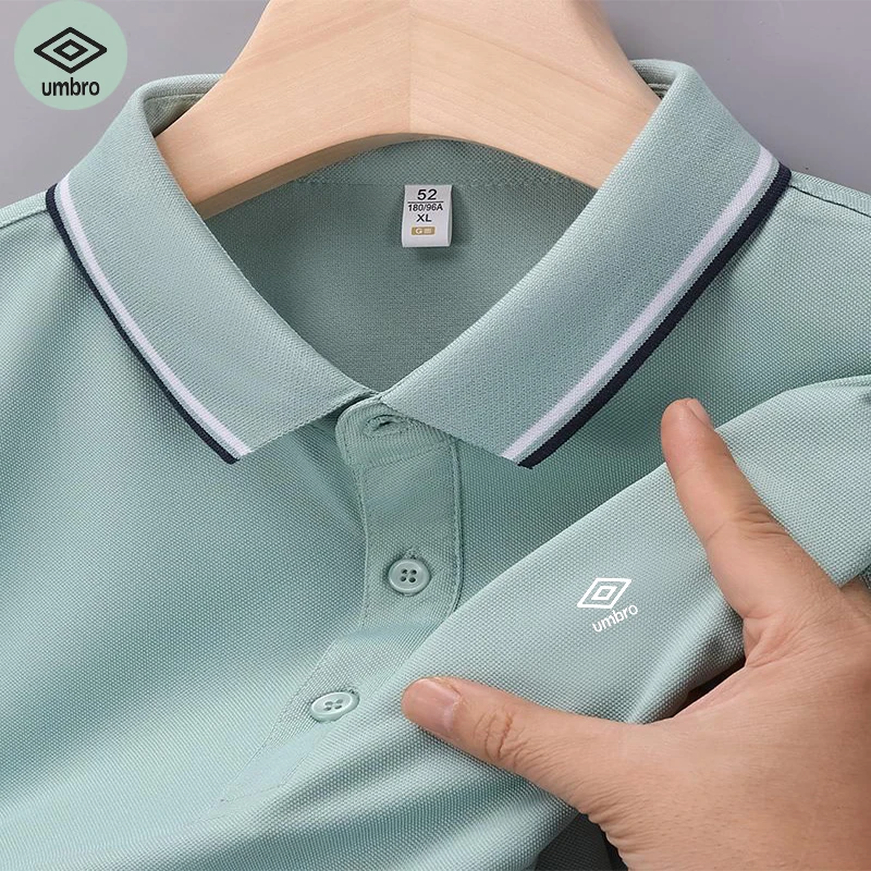 2025 Umbro High End Embroidered Polo Shirt Men's Summer High Quality Business Leisure Outdoor Sports Short Sleeved T-shirt 3