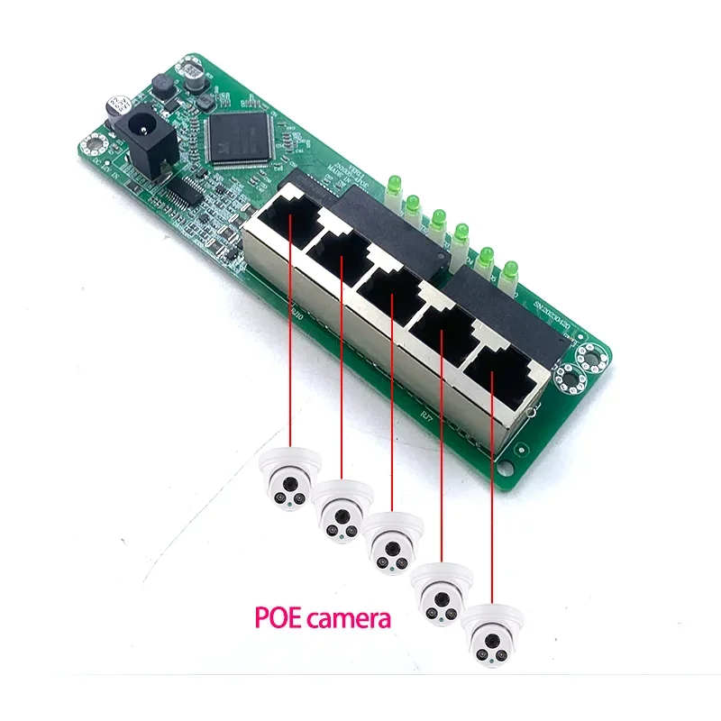 표준 프로토콜 802.3AF AT 48V POE OUT 48V POE 스위치, 1000 mbps POE 포트, 스위치 모듈