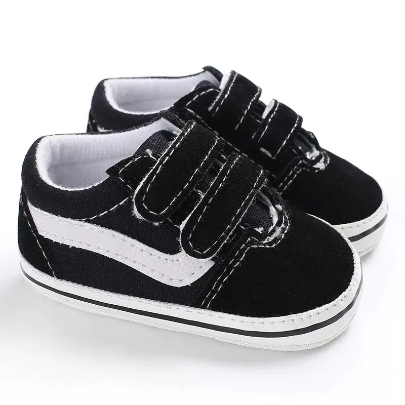 Meckior Baby Canvas Sneakers Classic Stripes Casual Baby Boy Girl Shoes Anti-slip Soft First Walkers Infant Unisex Shoes canvas sneakers sneakers shoes baby shoes soft sole shoes