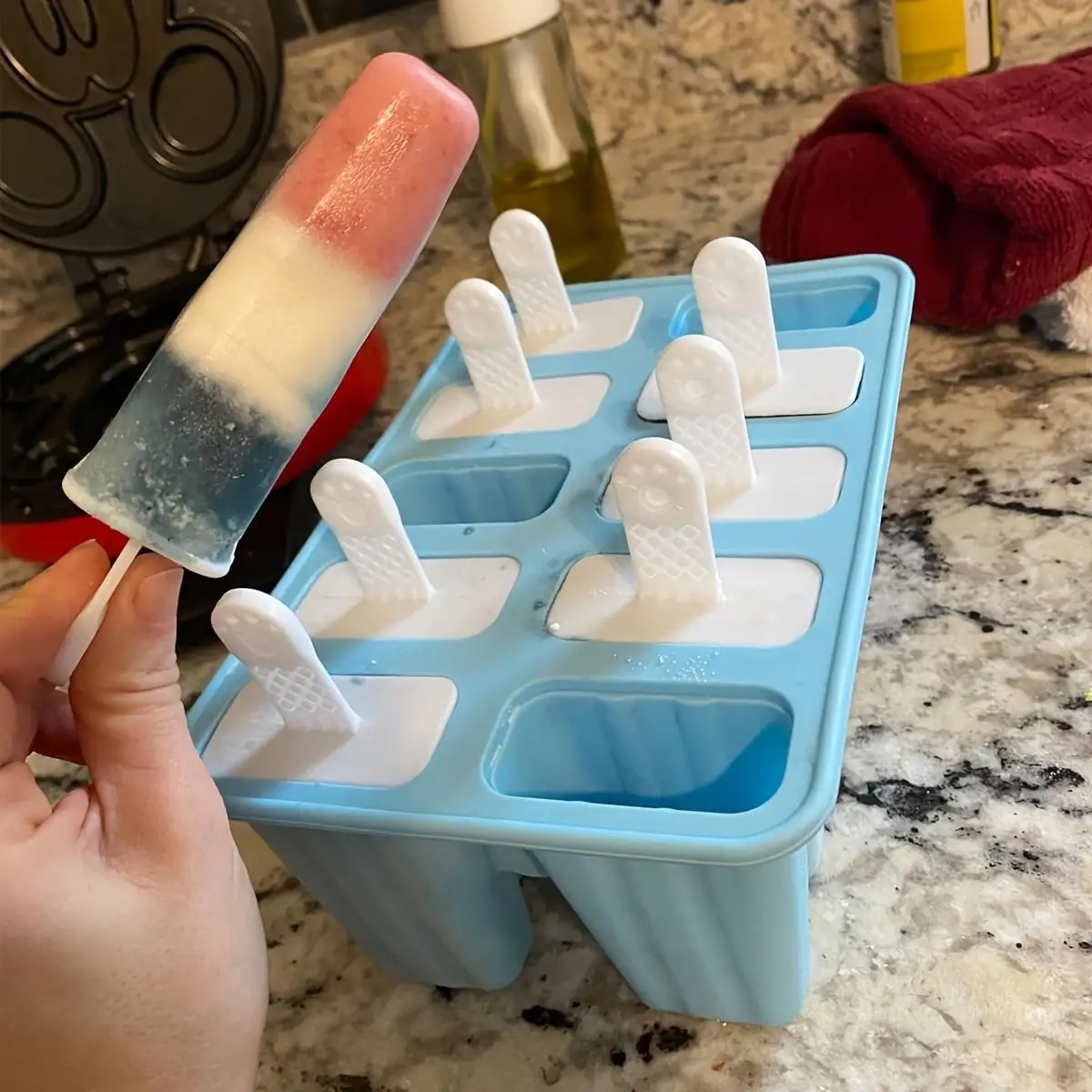 Ice Pop Mold Silikon Ice Pop Modell Ice Pop Modell Wiederverwendbare Easy Release Ice Pop Maker (mit Trichter, Bürste) – Detail 14