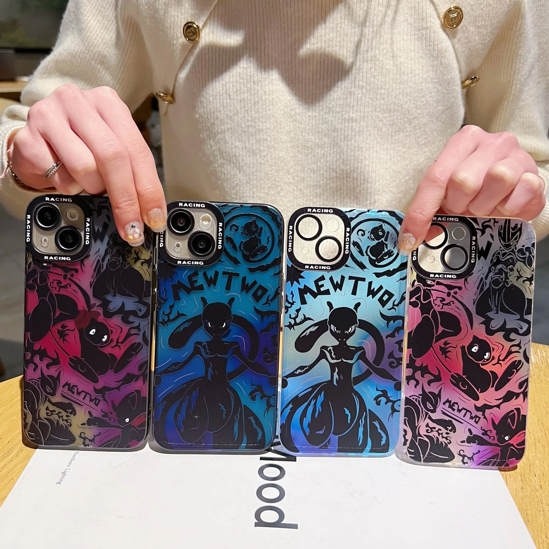 Pokemon-Mewtwo-Mew-transparent-Anime-Phone-Case-For-iPhone-15-14-13-12 ...