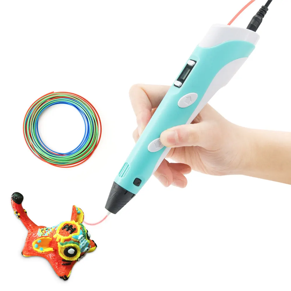 3D Pen LCD Screen 3D Printing Pen PLA Filament Creative Birthday Christmas Toy Gift Kids Design Drawing Printer Drawing 3d printing pen