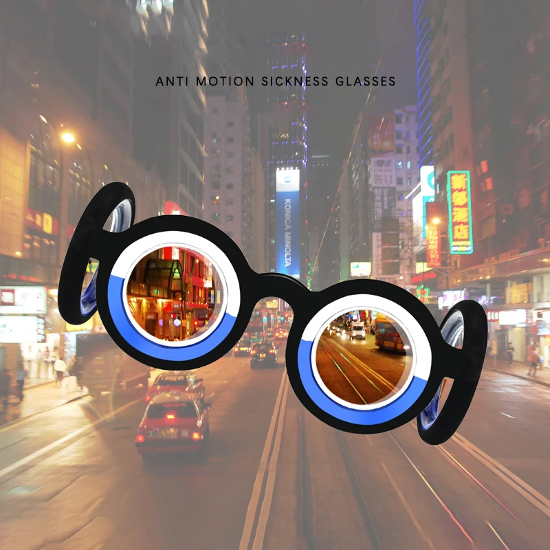 Motion Sickness Stickers Portable Lensless Driving Sickness Goggles Anti-Motion Sickness Liquid Glasses Anti-Sickness Glasses 1Pcs For Children Adult
