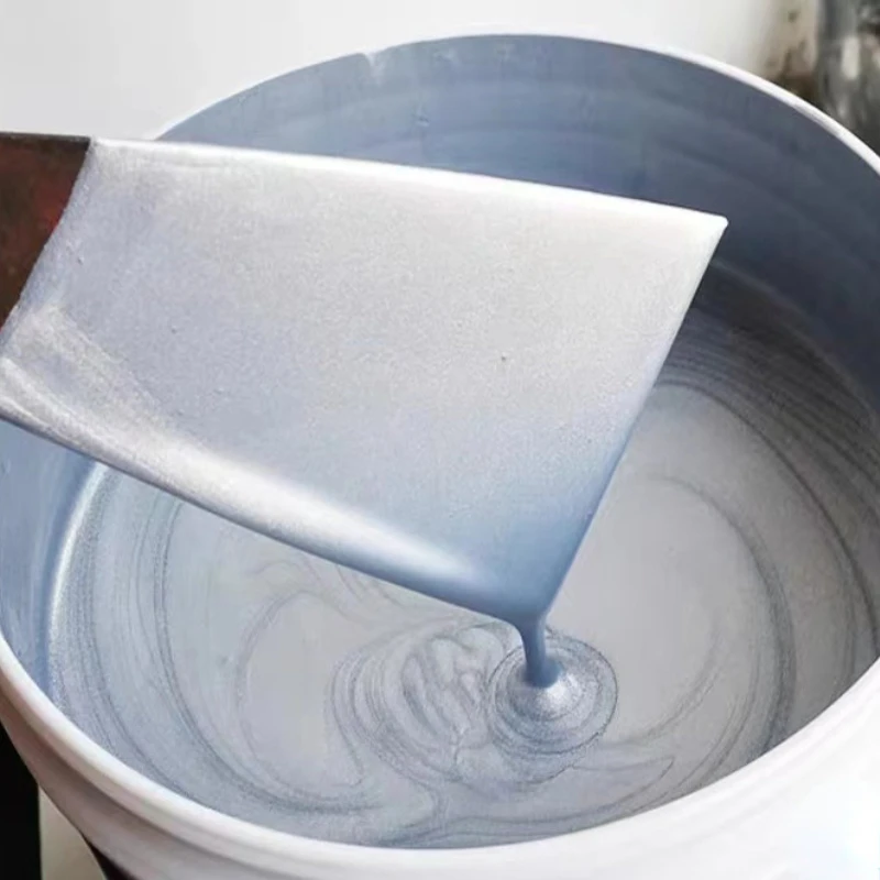 Water-based silver foil paint silver powder paint water-based metal anti-rust glitter art