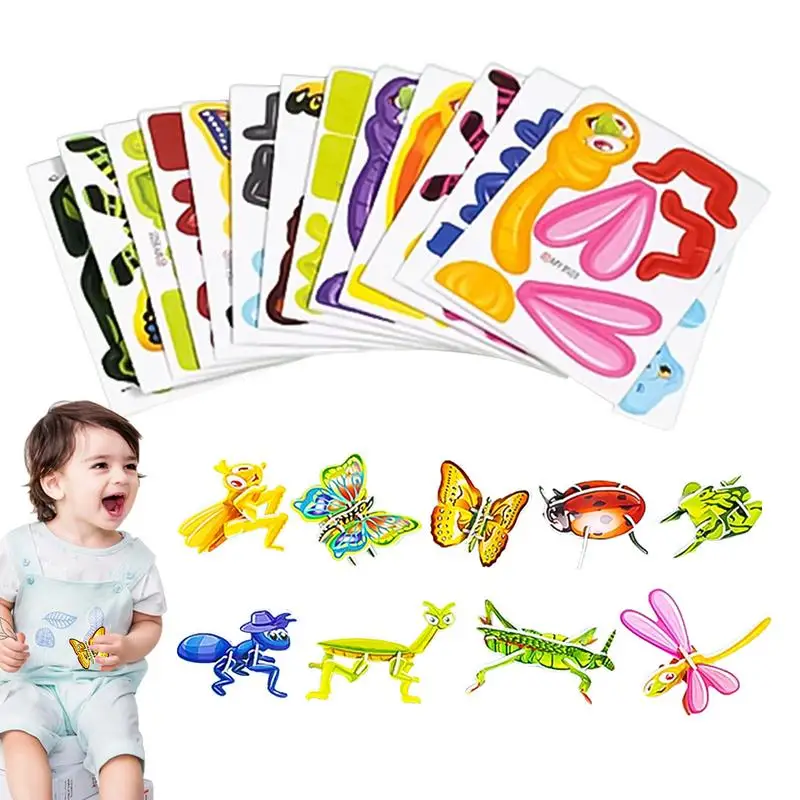 

Kids Puzzle Crafts Set Of 25 Kids 3D Paper Puzzles For Fun Paper Arts Puzzles In Bright Colors For School Amusement Park Theme