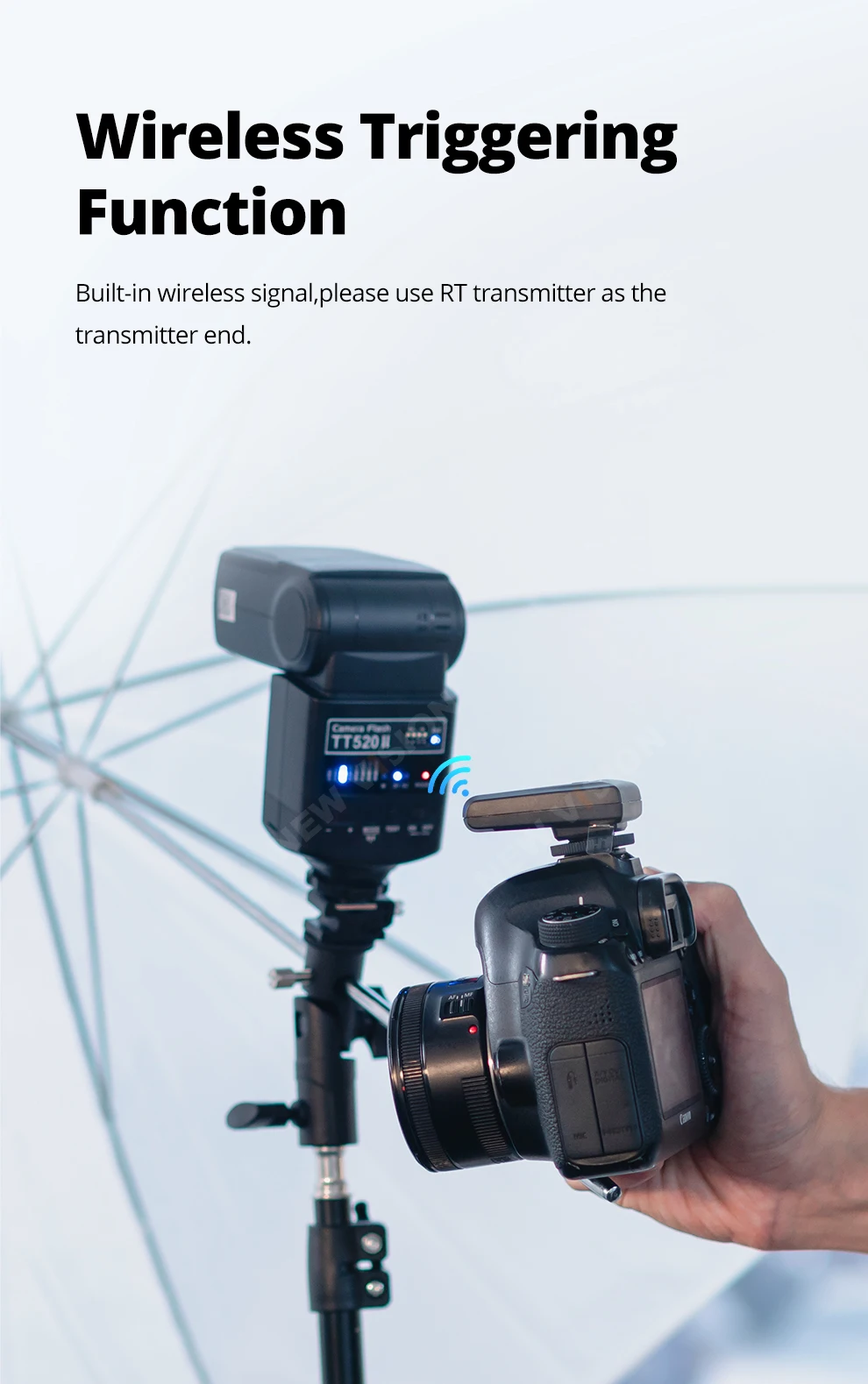 Godox TT520 II Flash TT520II with Build-in 433MHz Wireless Signal + Flash Trigge