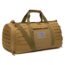 40L Tactical Sports Duffel Bag for Men - Fitness and Travel Companion (Tan)