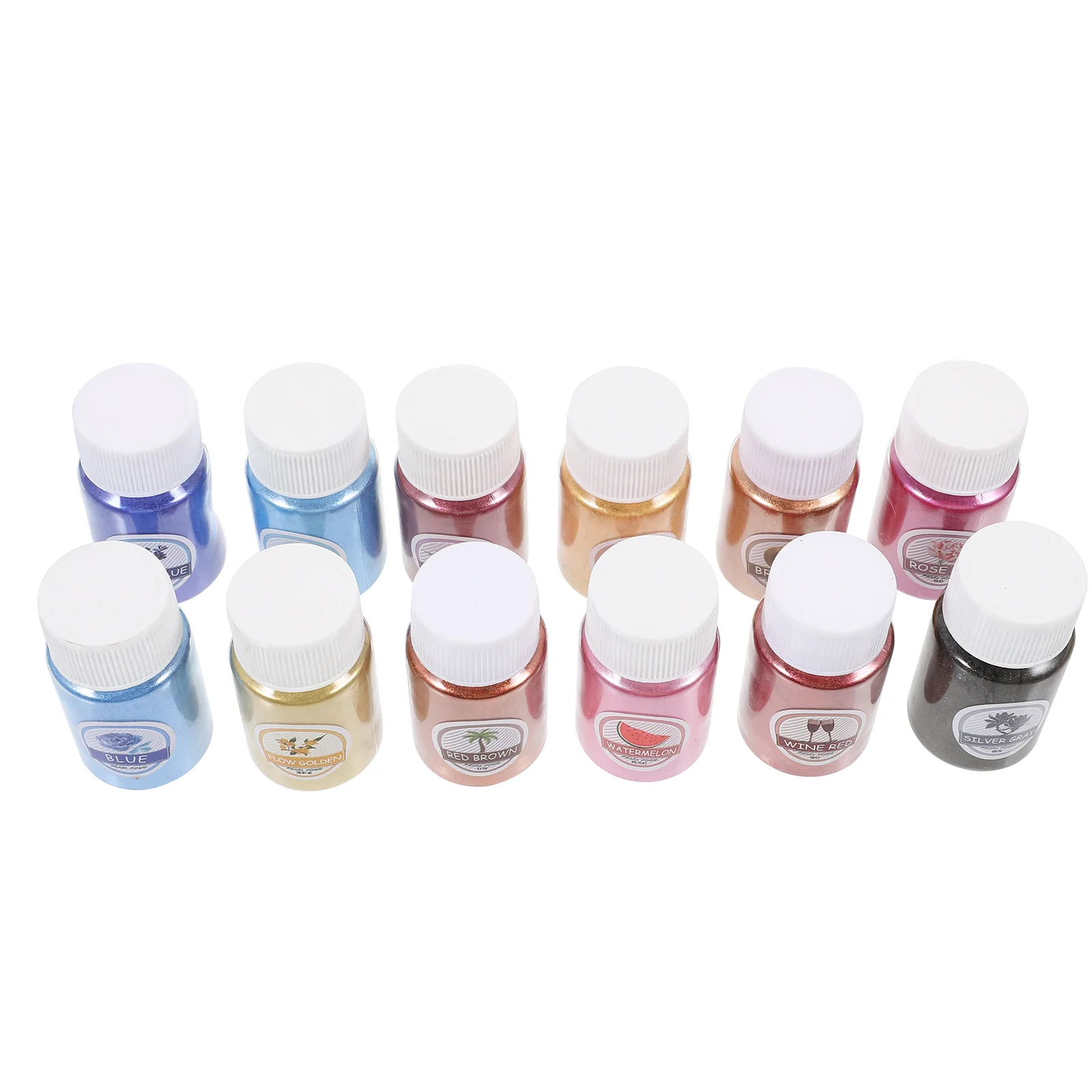 12 Bottles of Drawing Materials Cosmetics Color Powder Resin Coloring Powder Epoxy Pigment for DIY