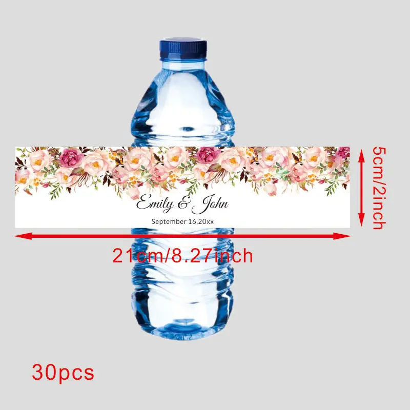 Custom 30 pieces Celebration label Personalized bottle label sticker Custom name text sticker