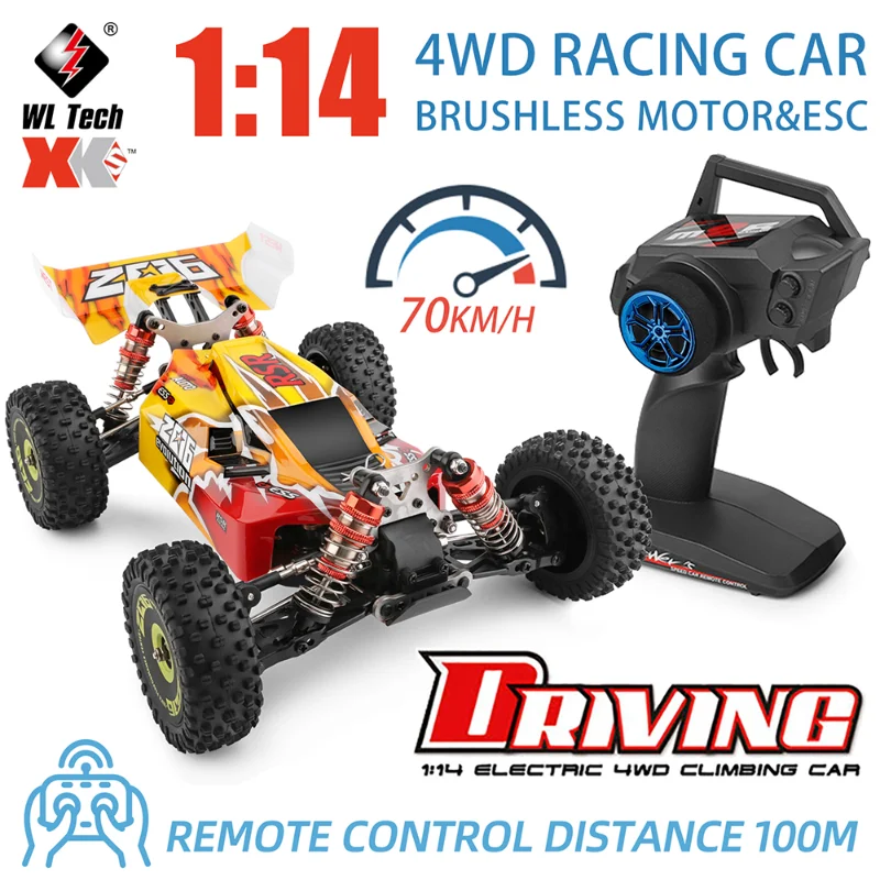 WLtoys 144010 1/14 RC Car 75KM/H High Speed Off Road 2.4G Brushless 4WD