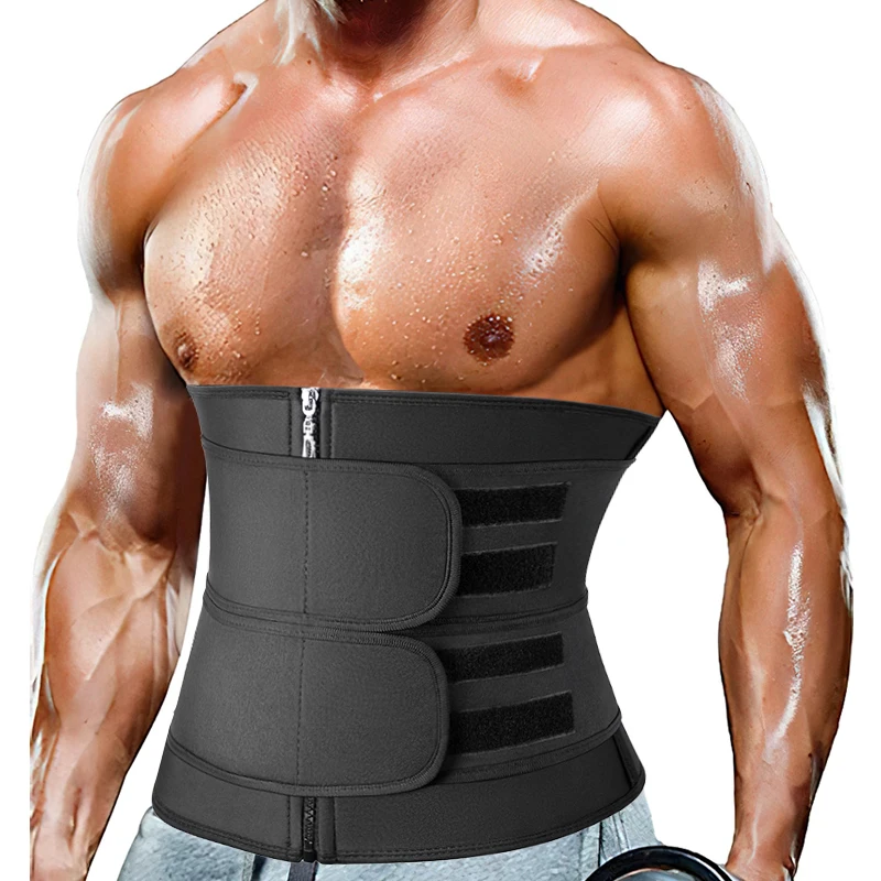 Men Waist Trainer Shaper Back Support Slimming Lumbar Belt Corset Gym