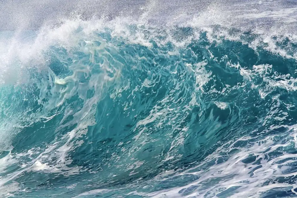 

POWERFUL WAVE WALL BREAKING BEACH SURF SEA Art print Silk poster Home Wall Decor