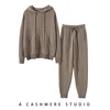 Fashion Woman Suit Autumn Winter 100% Cashmere Knit High Quality Sweater Women Tops And Harem Pants Two-Piece Female Girl Clothe 1