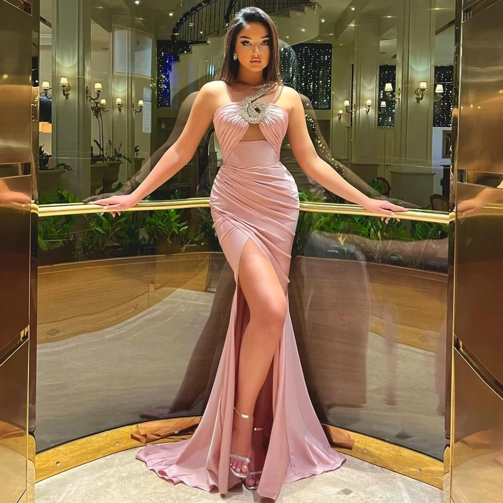 

Ball Dress Saudi Arabia Prom Satin Sequined Homecoming Trumpet Strapless Bespoke Occasion Floor Length