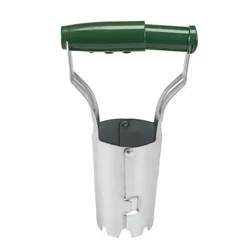 Wood Handle Garden Seedling Planter Tool (Dark Green)