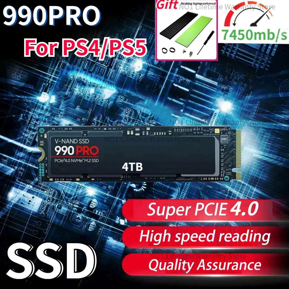 

PS5 2023 New SSD M2 NVMe 500GB 980EVO 4TB 8TB Internal Solid State Drive 1TB Hdd Hard Disk 990 PRO M.2 2TB for Laptop Computer