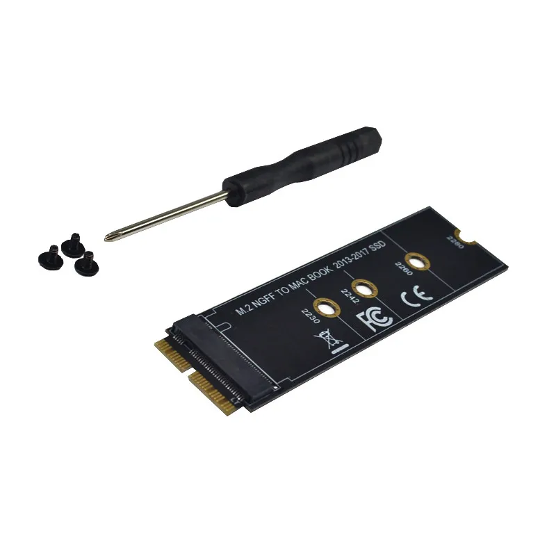 M 키 M.2 NGFF PCIe AHCI SSD 어댑터 카드 MACBOOK Air 2013 2014 2015 2017 A1465 A1466 Pro A1398 A1502 A1419 2230-2280 SSD M2
