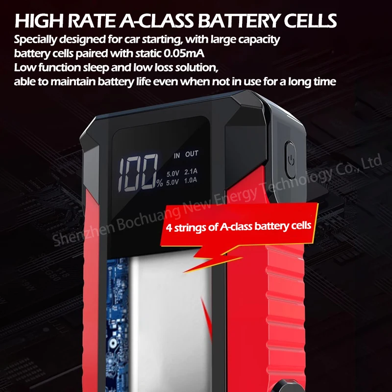 12800mAh Car Jump Starter Portable Power Bank Car Battery Booster 12V Car Starti