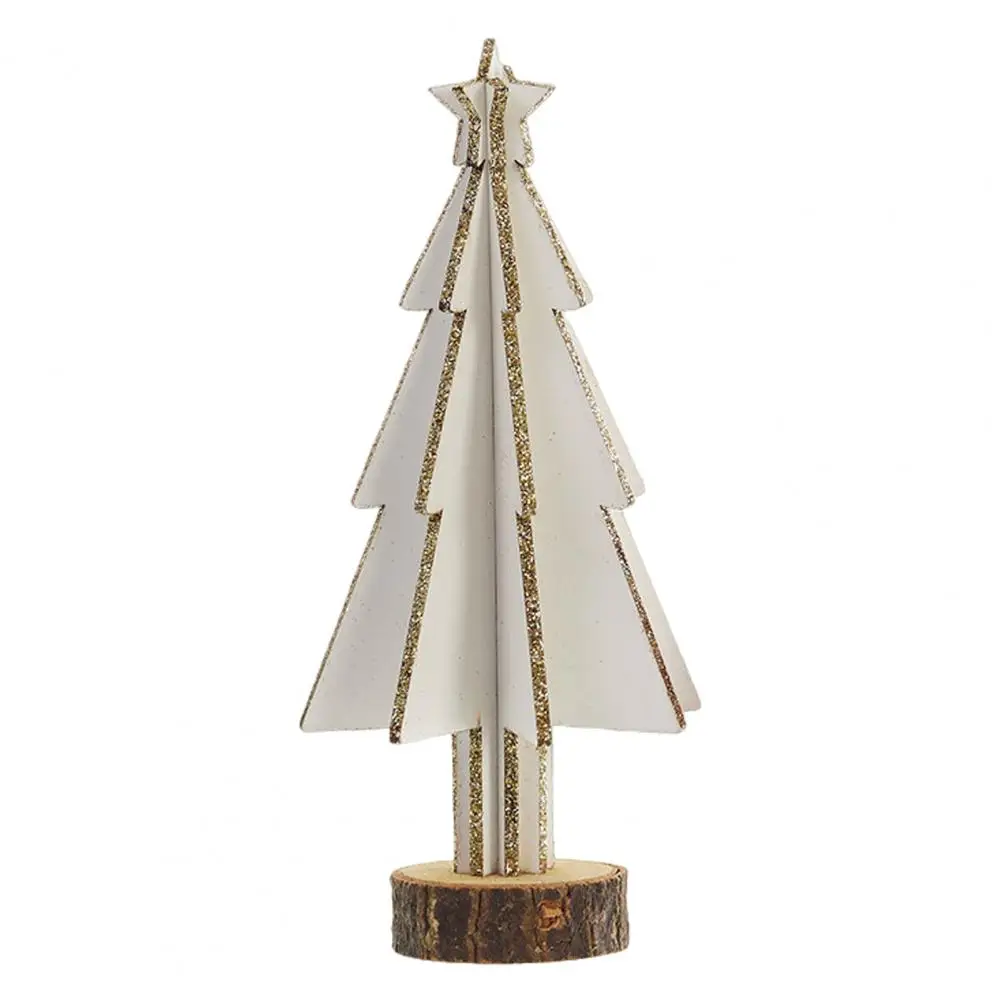 Mini Wooden Christmas Tree Wooden Christmas Tree Tabletop Ornaments for Home Farmhouse Holiday Decor Mini Reusable for Office