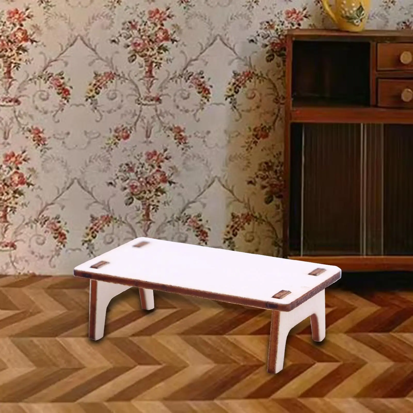 

Dolls House Wood Desk Furniture Handmade Writting Table Study Desk 1:12 Scale for Dolls House Pretend Play DIY Scene Decoration