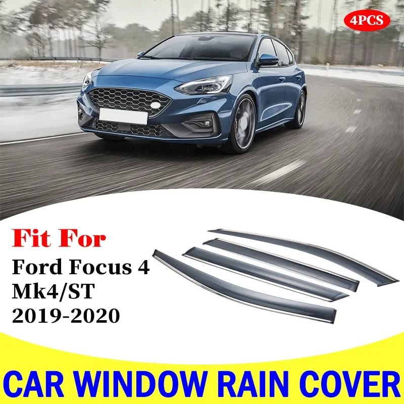

Козырек оконный автомобильный для Ford Focus MK4 ST, защита от дождя, дефлекторы, навес, отделка, крышка, внешние аксессуары для стайлинга автомобиля 2019-2020