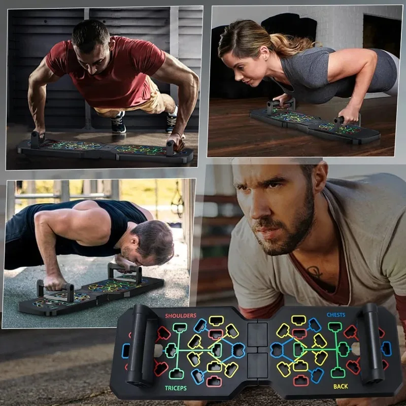 Portable Multifunctional Push-up Board Set T-shaped push up stand Home push up training board set Foldable Fitness Equipment