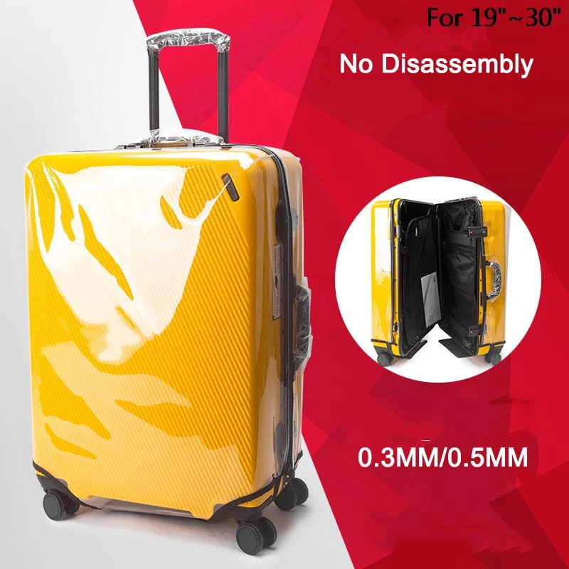 19 20 22 24 26 28 30 inch Clear PVC Suitcase Cover Rolling Luggage Cover NO DISASSEMBLY