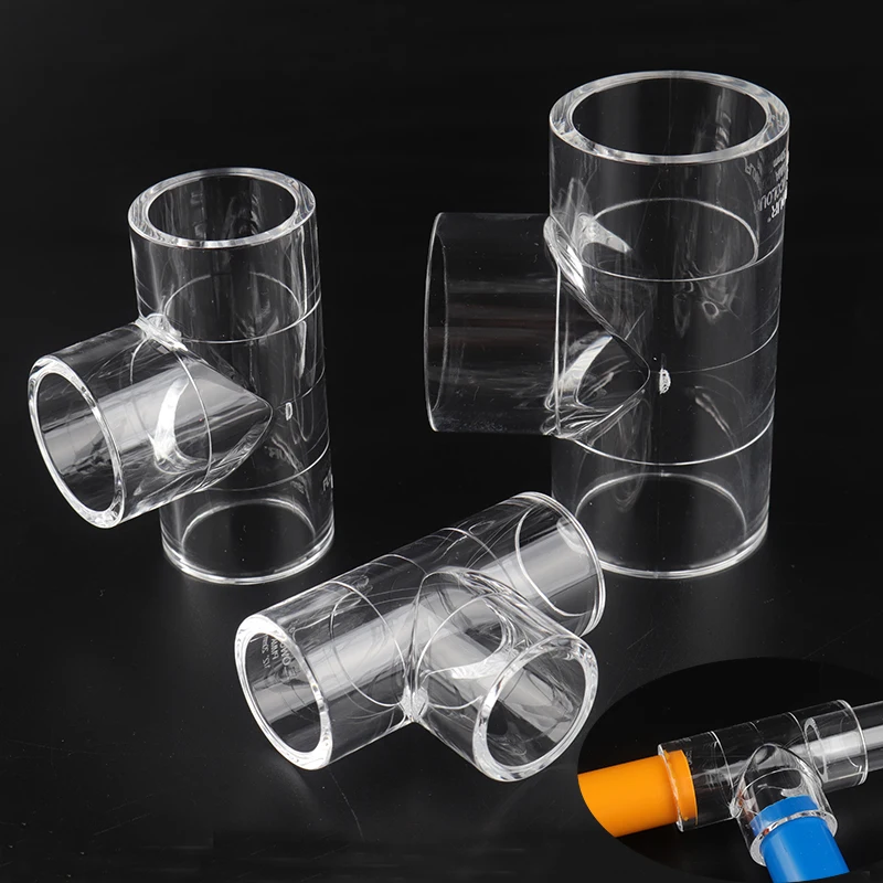 1pc 20mm Acrylic Pipe Aquarium Accessories Fish Tank Joints Connector Water Supply Elbow Coupling Tee Fittings Transparent Tube