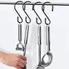 8 Pcs Black S Shape Hooks Hanger Home Bathroom Kitchen Accesories White Metal Hook Rack Hanging for Balcony Plant Shelf Tools 5