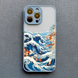 Japanese Mount Fuji Wave Landscape Phone Case - Premium Back Cover for iPhone X or XS (Greyblue HLXS 1)