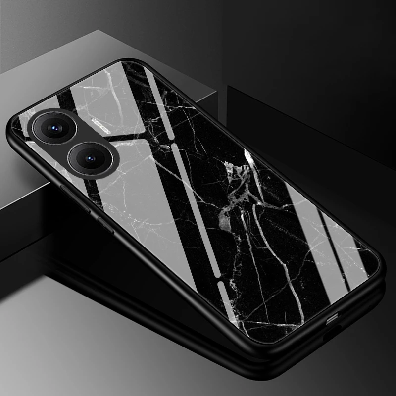 Premium Tempered Glass Hard Back Bumper Case Cover
