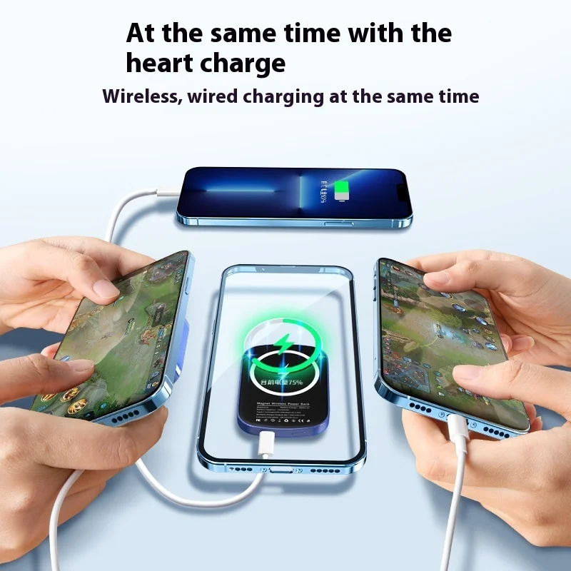 Xilecaly 10000mAh Magsafe Power Bank PD20W Wireless Fast Charge External Battery Magnetic Portable Charger for iPhone 16 Samsung 3