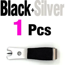 Premium Fly Fishing Line Nipper Cutter with Eye Needle Tool (Black Silver)