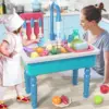 Play House Simulation Kitchen Sink Children Toys With Real Faucet Cooking Stove Cookware Pot Pan Play Food Girls Toy Educational 1