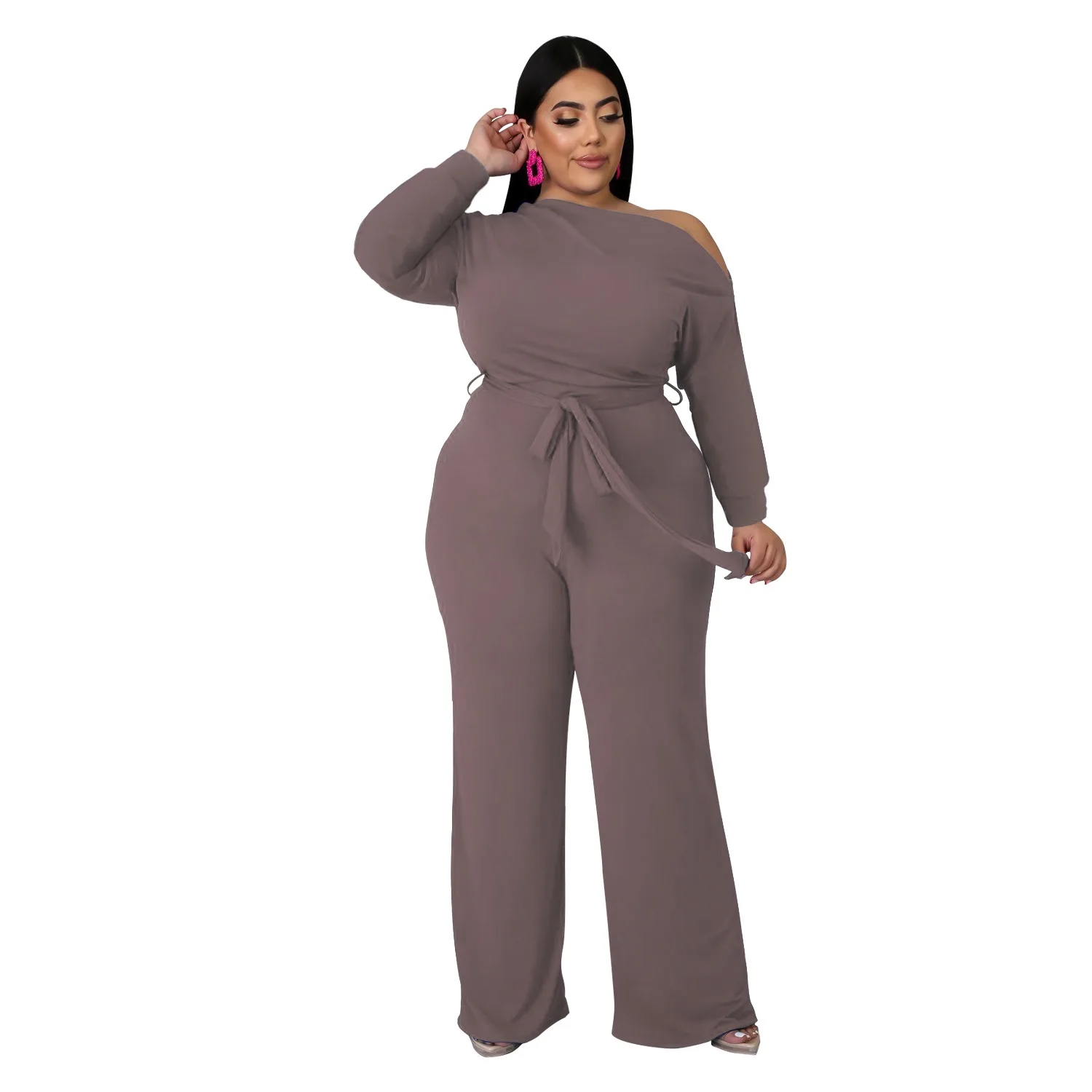 WSFEC XL-5XL Wholesale Fall Plus Size Sets Women Clothing 2 Two Piece Outfits  Ladies Leopard Long Sleeve Top Pants Suits Female - AliExpress