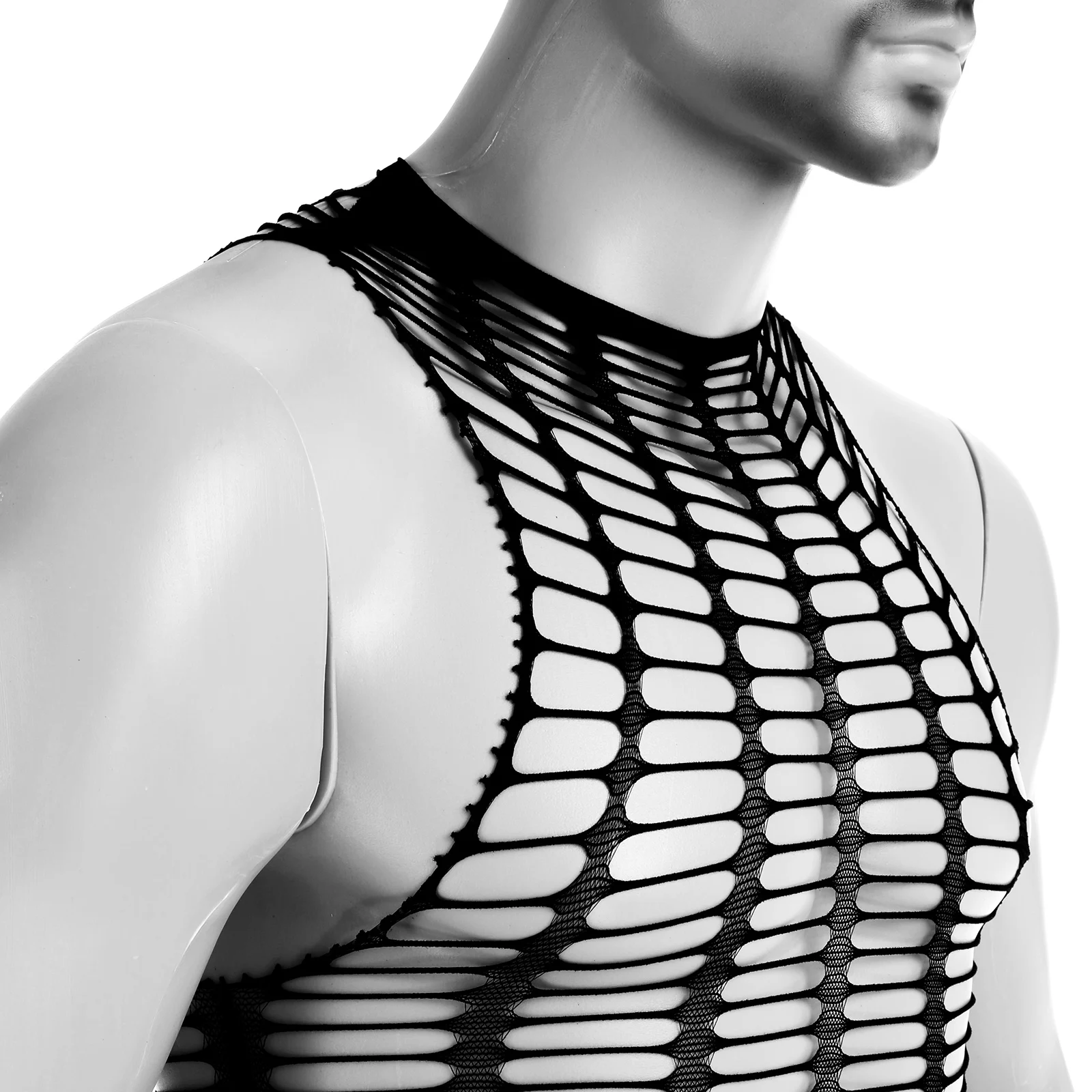 Lingerie fetish da uomo, slip brasiliani sexy, intimo in rete, set canotta, top a rete, pigiama erotico con intagli_voghion.com