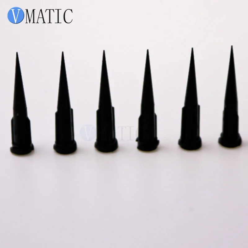 Dispensing Needle 100Pcs 27G TT Glue Dispensing Tapered Tips Black Plastic Needles