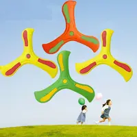Plastic Children Boomerang Interactive Soft Three-leaf Cross Flying Disc Children Toy Sports Spinner Three-Bladed Outdoor Toys 1