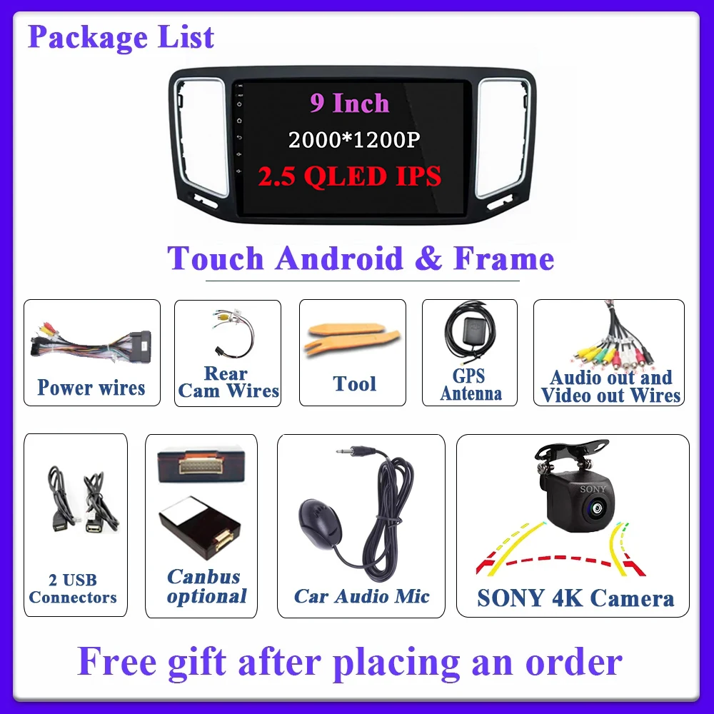 Car Radio Stereo car radio car multimedia player For Volkswagen VW Sharan SEAT Alhambra 7N 2010- Android Auto Multimedia Player GPS Carplay 4G BT Wifi Video