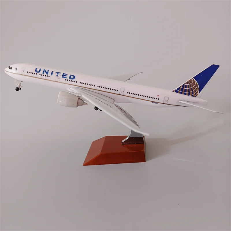 20cm Alloy Metal USA AIR UNITED Boeing B777 Airlines Diecast Airplane Model Airways Plane Aircraft With Wheels Landing Gers