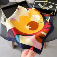 Fashion Print Silk Hairbands Scarf Women 2024 Spring New Elagant Floral Bandana Neck Kerchief Head Bands Foulard Female Scarfs 3