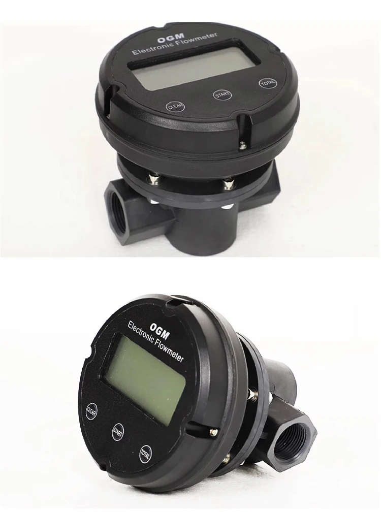 1″ Plastic Electronic Turbine Flowmeter Oval Gear Flow Meter for Diesel Fuel Dig