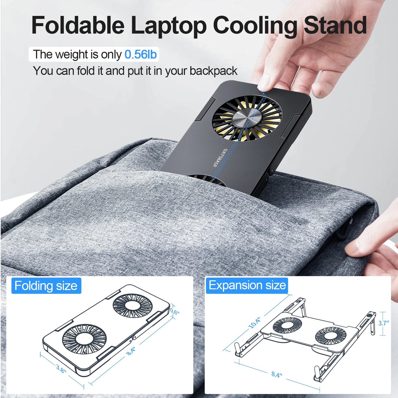 Laptop Fan Laptop Fan Stand Laptop Cooling Pad Laptop Stand Laptop Stand Portable Cooling Fan Heat Dissipation Macbook Air Pro iPad HP DELL Tablet Cooler Holder Notebook Bracket