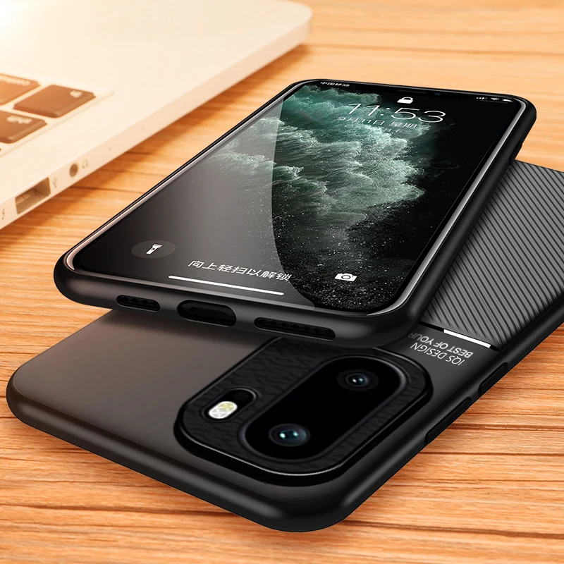 Shockproof Magnetic Leather Silicone Phone Case with Car Holder Function