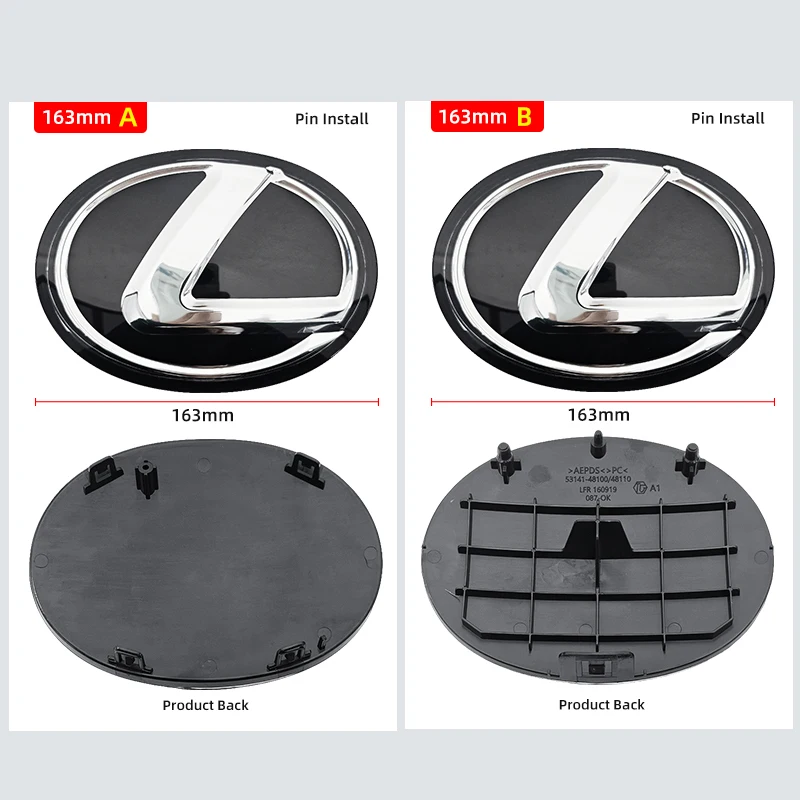 렉서스 GS GX IS LS LX NX RX RX270 Ct200h IS250 ES 220D IS300용 3D 프론트 그릴 엠블럼 리어 트렁크 배지 교체 스티커