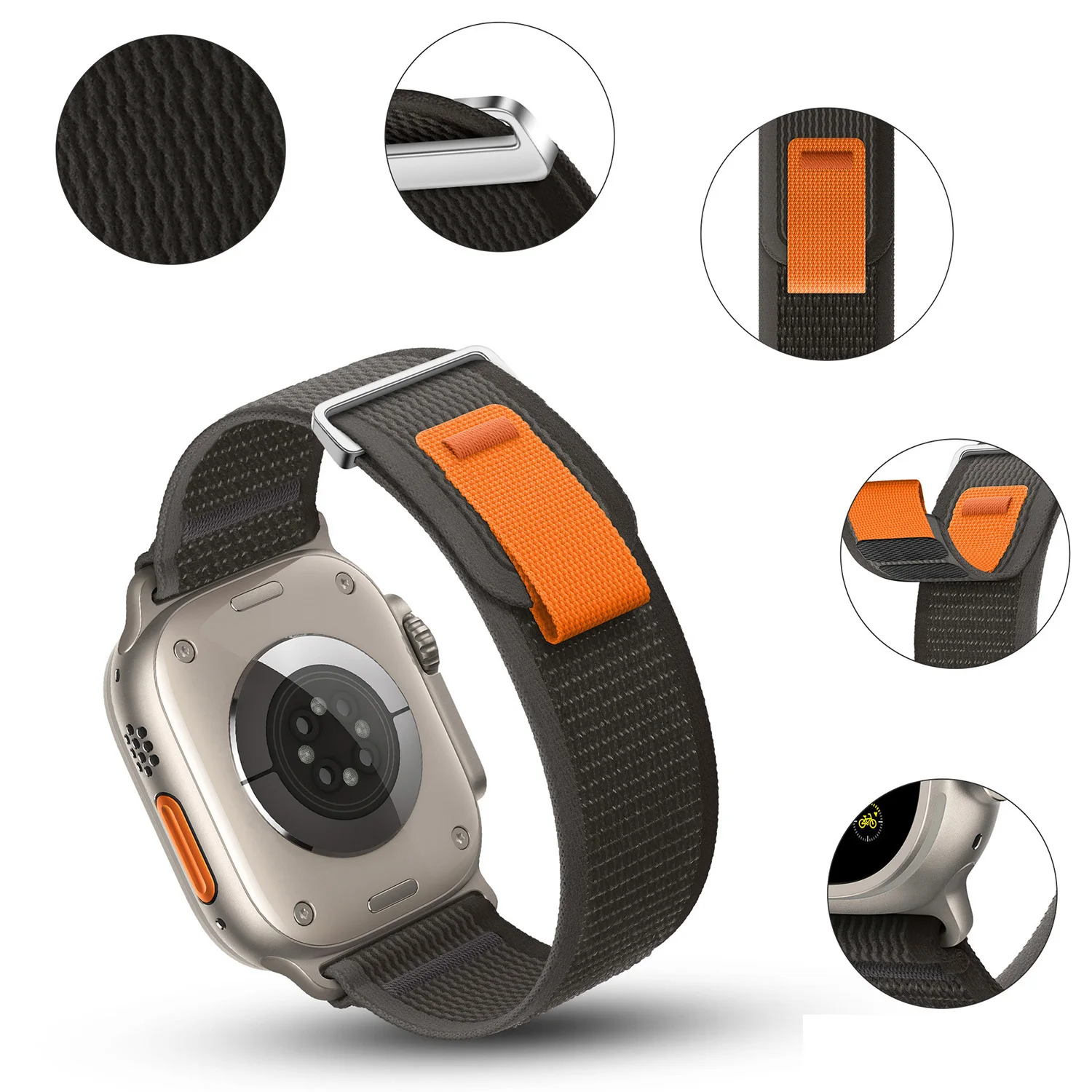 애플 워치 스트랩용 루프 밴드, 울트라 울트라 2, 49mm, 44mm, 40mm, 45mm, 41mm, 42mm, 38mm, 스포츠 팔찌, iWatch 시리즈 9, 8, 7, 6, 5, 3, 2 se