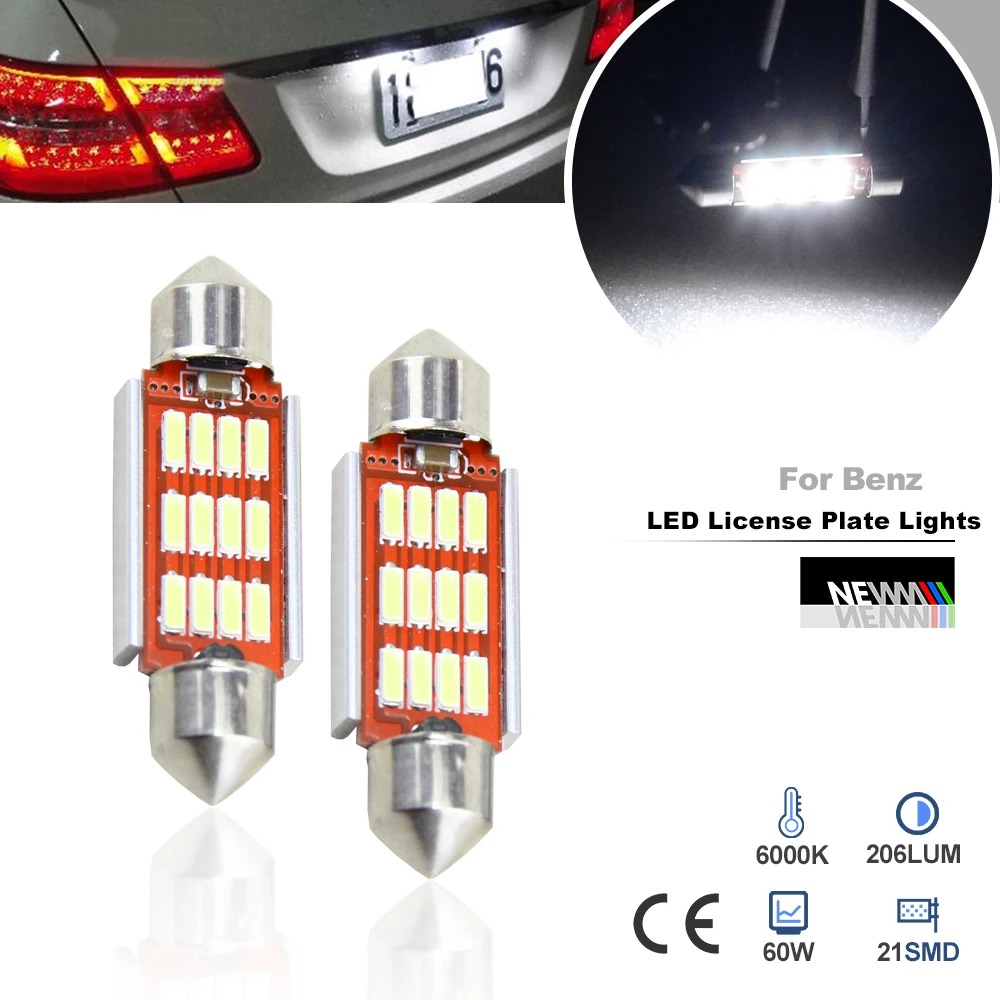 2pcs Canbus Led 36mm C5w Lamp Bulb Registration Number Plate License