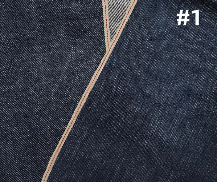 12.5 Oz Premium Selvedge Denim Fabric Horizontal Vertical Slub Selvage Jeans Cloth Manufacturer For Denim Jacket DIY