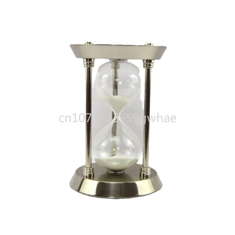 

Glass sand clock timer, golden hourglass, 60 minute decorative gift creativity
